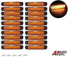 20X Orange Ambre 12V 24V 6 LED