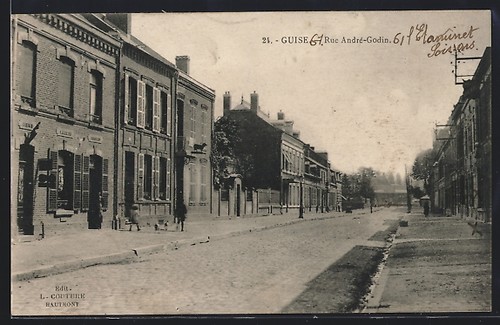 Cpa guise rue - guise,, andré-godin