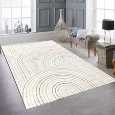 Tapis moderne beige à motifs
