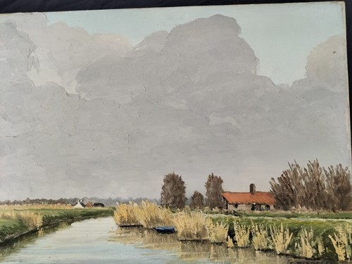 Tableau peinture huile - , sur