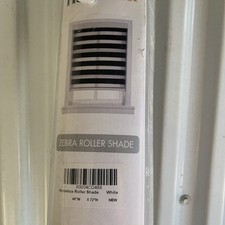 1pc Homebox Roller Zebra Shade White 46”W x 72”H