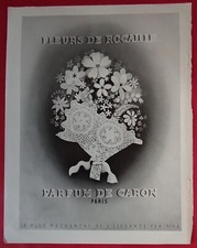 Advertising: 1936 Perfume Fleurs de Rocaille by CARON Paris