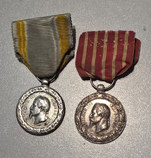 NAPOLEON III. 2 medals CAMPAIGN OF ITALY 1859 MODEL BAR