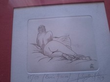 GRAVURE EROTIQUE BURIN SUR