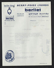CHATEAUROUX (36) GARAGE DEALER BERLIET TRUCK / TIRE "AUVRAY" in 1960