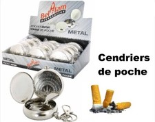 CENDRIER DE POCHE ROND METAL