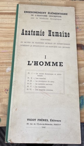 Ancien livre anatomie humaine - anatomie,