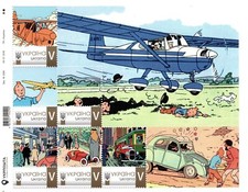 Ukraine 2022, Tintin Adventures, Aviation, Planes, Train, Auto, sheet 6v
