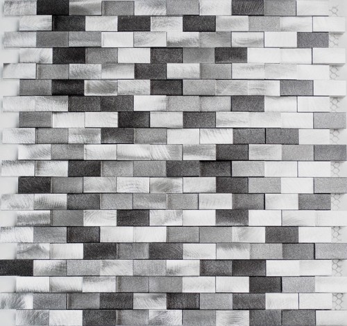 Mosaïque aluminium argent - en,