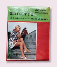 Superbe Paire de Bas Nylon Vintage - Brigitte - Made in Italy - Taille 1