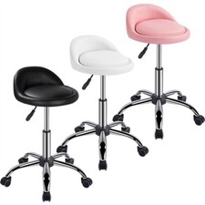 Tabouret de Bureau Chaise de Selle Travail Hauteur Réglable Roulettes Pivotant