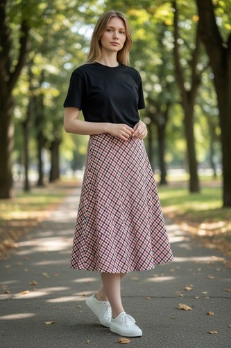 Talbots jupe midi écossaise - talbots,