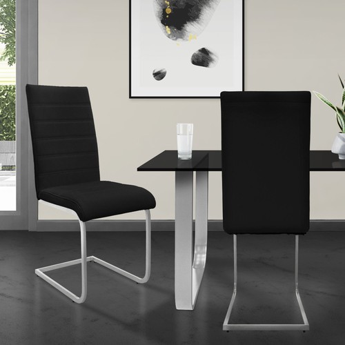 Lot chaises pied luge - 2,