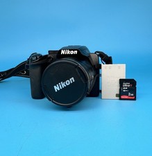 Nikon Coolpix P100 10.3MP Digital Bridge Camera with SD Card,  Black - Tested