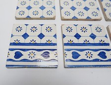 Antique Bertrand Lemaire Earthenware Tile 1930s 30s 40 Retro