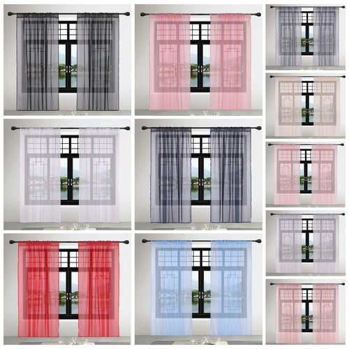 Rideaux voile paire - voile,
