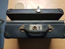 VINTAGE Antique Dolls Clothes Suitcase Dark Black Cardboard Keyless