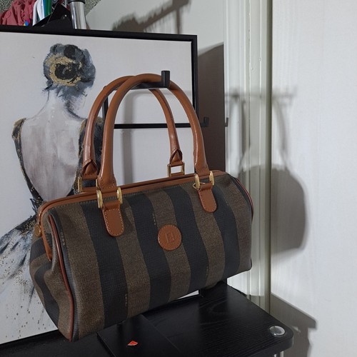 Fendi pequin handbag purse - pequin,