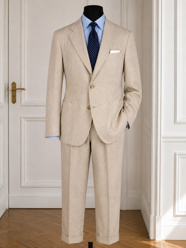 Devred costume homme beige lin - costume,