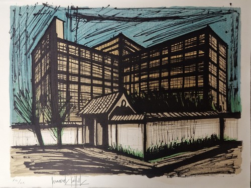Lithographie signée bernard - lithographie,
