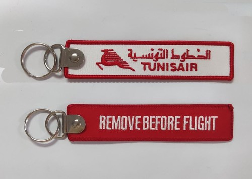 Porte clé brodé avion - avion, flamme