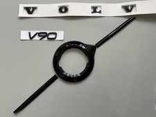GLOSS BLACK GRILLE BADGE COVER VOLVO V90 2016-2022 + GLOSS BLACK BADGE SET