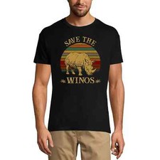 ULTRABASIC Homme Tee-Shirt Retro Save The Winos Rhinos Wine Retro Save The