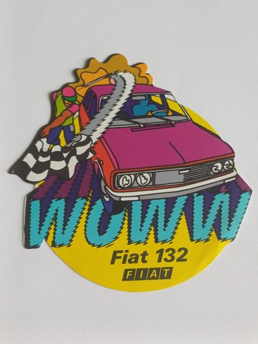 Rare autocollant vintage - rare, fiat