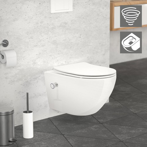 Toilette suspendu sans rebord