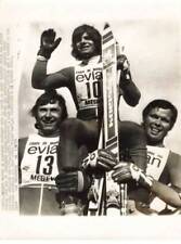 74 MEGEVE #PPMK1288 PHOTO WORLD CUP TROPHY EVIAN THREE SWISS SKIERS