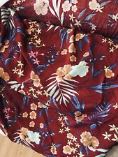 Tissus Bordeaux Fleuri pour robes… coupon 3 Mètres - 1m74