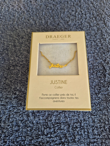 Collier prenom justine - prenom, "justine"
