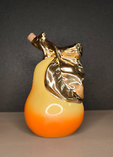 Hand Decorated Liquor Carafe, Bottle, Pear Bottle, France