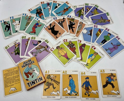 Jeu familles tintin carta - tintin,