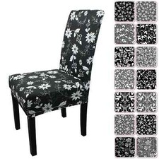 Extensible Housses Chaise Mariage Dîner Banquet Spandex Noir Gris 1-8pcs Imprimé