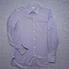 Barba Napoli Shirt Mens 15.5 39 Blue Brown Stripe Dress Button Cuff Italy Luxury