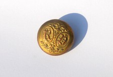 RARE ANTIQUE ENCRYPTED LIVERY UNIFORM BUTTON 2 INITIAL LETTER "RP" SUPERF 24mm