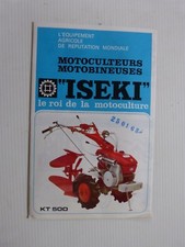 prospectus catalogue agricole :  motoculteurs motobineuses ISEKI 