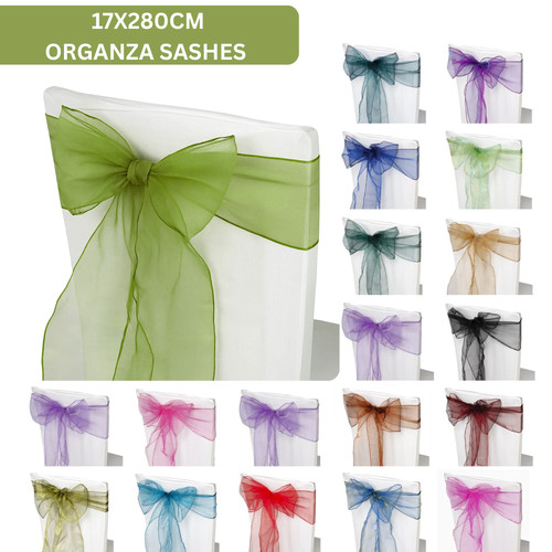 Organza chaise écharpe housse - organza,