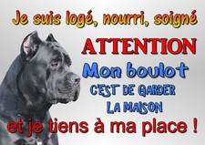 plaque attention au chien cane