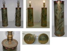 Superbe paire de lampes obus