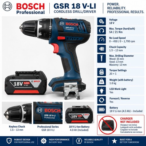 Bosch professional gsr li - bosch, v-li