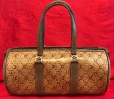 RARE VINTAGE MORABITO PURSE W/ LOGO BROWN PATTERN / EXCELLENT CONDT / PARIS