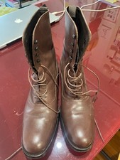 HESCHUNG Bottines Lacets Tout Cuir Marron foncé T 6.5- 39 FR TTBE