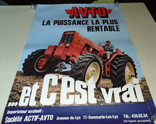 Affiche poster tracteur AVTO