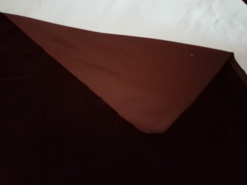 Coupon velours ras - , marron