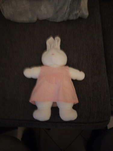 Doudou peluche lapin éponge - lapin,