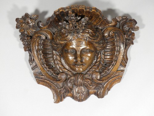 Mascaron régence bois - en, de