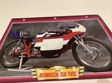 Aermacchi 350 TVSS course 1972 fiche carte moto passion collection Atlas
