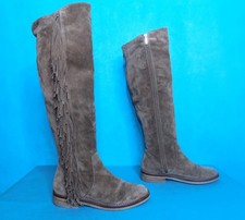bottes cavalieres CATWALK  cuir suède a franges  marron clair  pointure 37 EU